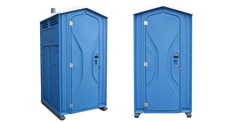 Long-term porta potty units on site in McKinney, Texas